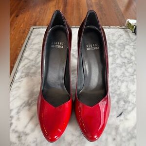 Stuart Weitzman Glossy Red Heels